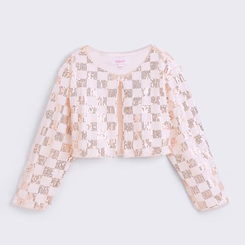 Hopscotch Girls Embellished Print Sleeveless Peach Party Dresses (HPL-4820922) - Image 4