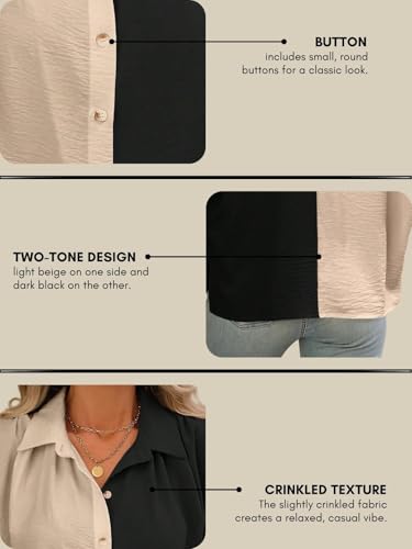 GRECIILOOKS Regular Fit Shirt for Women (Gl-W1892-M-Beige) - Image 4