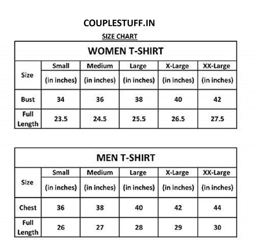 COUPLESTUFF.IN Couple Men's & Women's Full Sleeve Cotton T Shirt - Pack of 2 (Slim Fit ; Multicolor, Men - S to XXL, Women - S to XXL) - Image 6