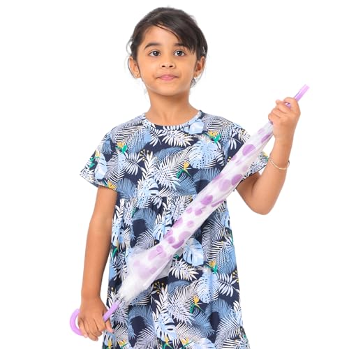 Nuego Pure Cotton Girls Dresses with Floral Print, Short Sleeves & Round Neck Midi Dress for Kids Girls Casual Frock, Ultra Soft & Comfortable Girls Dress for 4-5 Years - Blue - Image 6