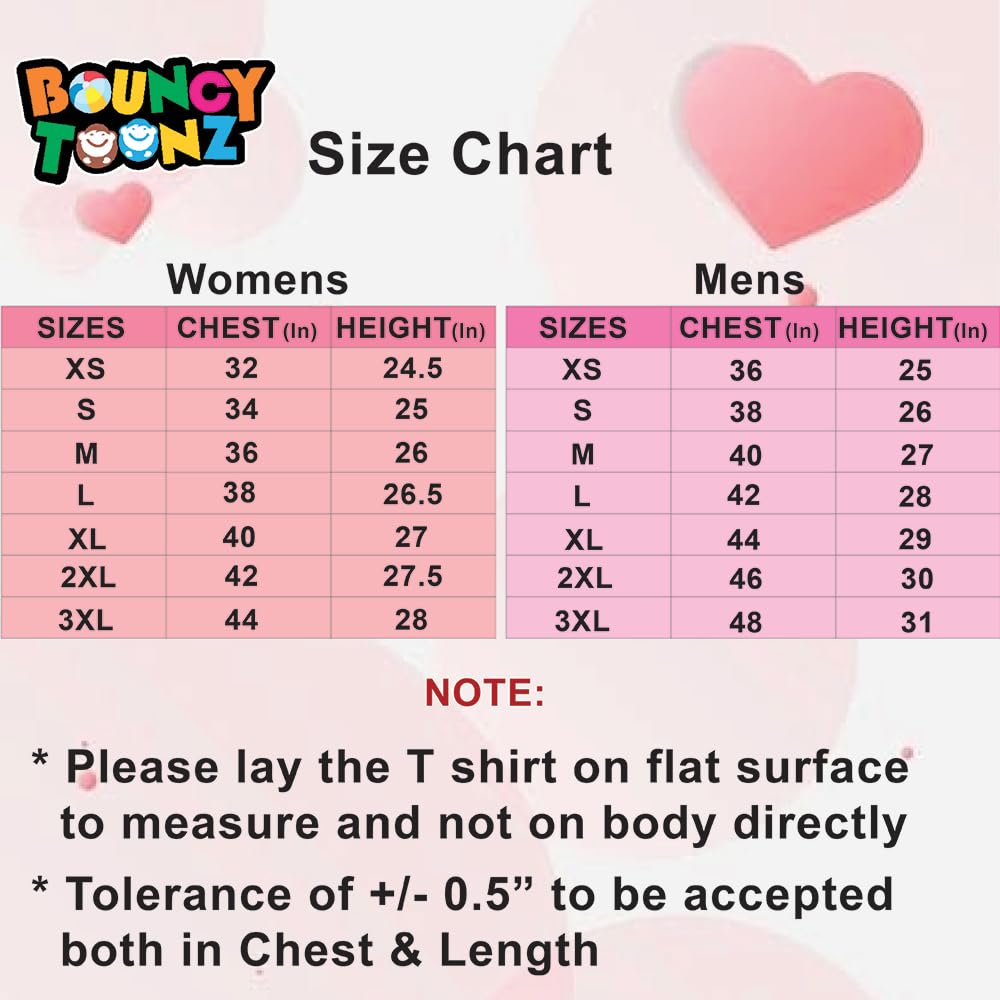 Bouncy Toonz Cotton Men Tshirt Set Combo Pack Valentnies Day- Customised Couple Regular Fit Tshirts Half And Full Sleeves (Cus-Couple-Illbthere-White), Small - Image 2