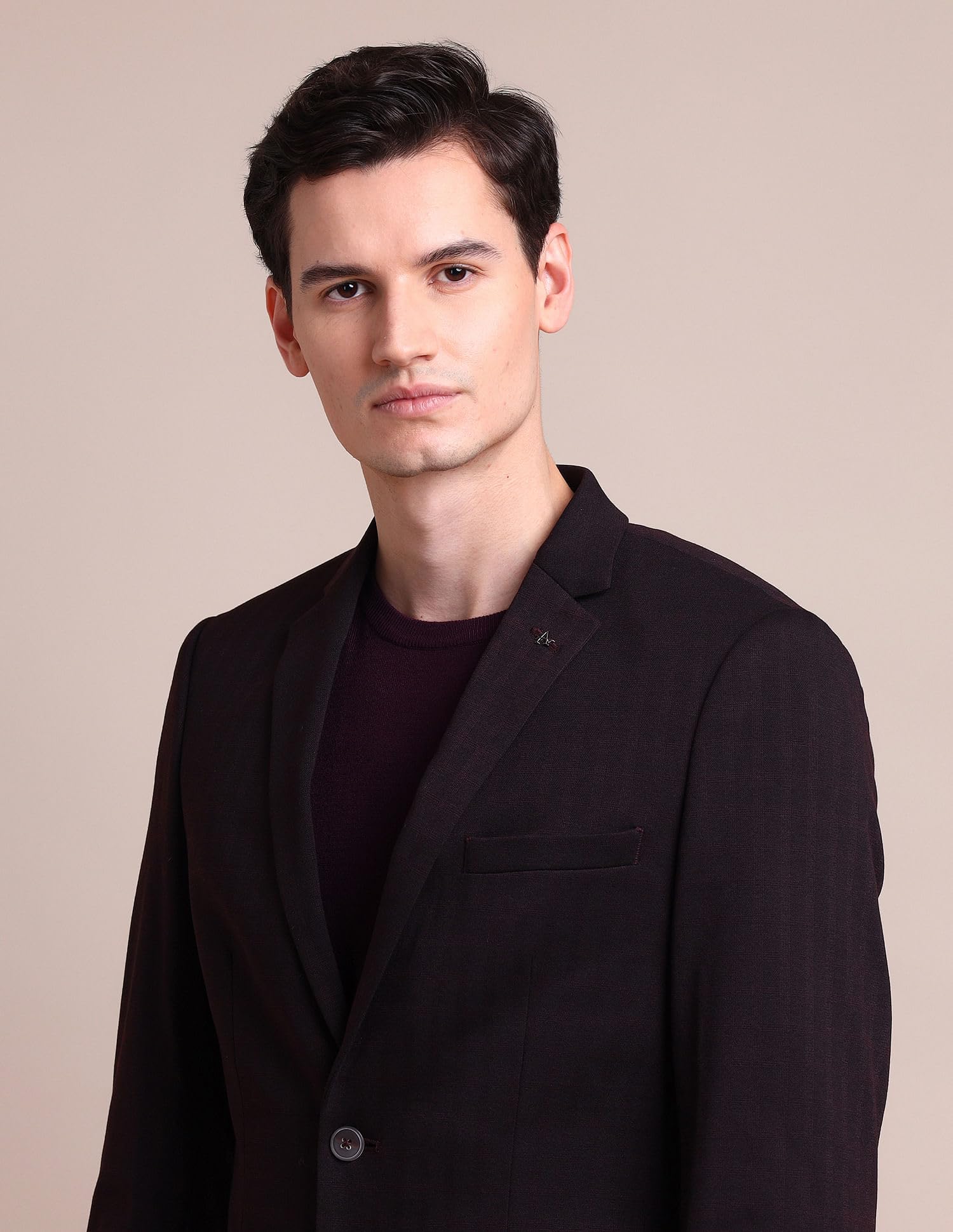 Arrow Men's Classic Casual Blazer (ARADOBZ0018_Maroon - Image 6