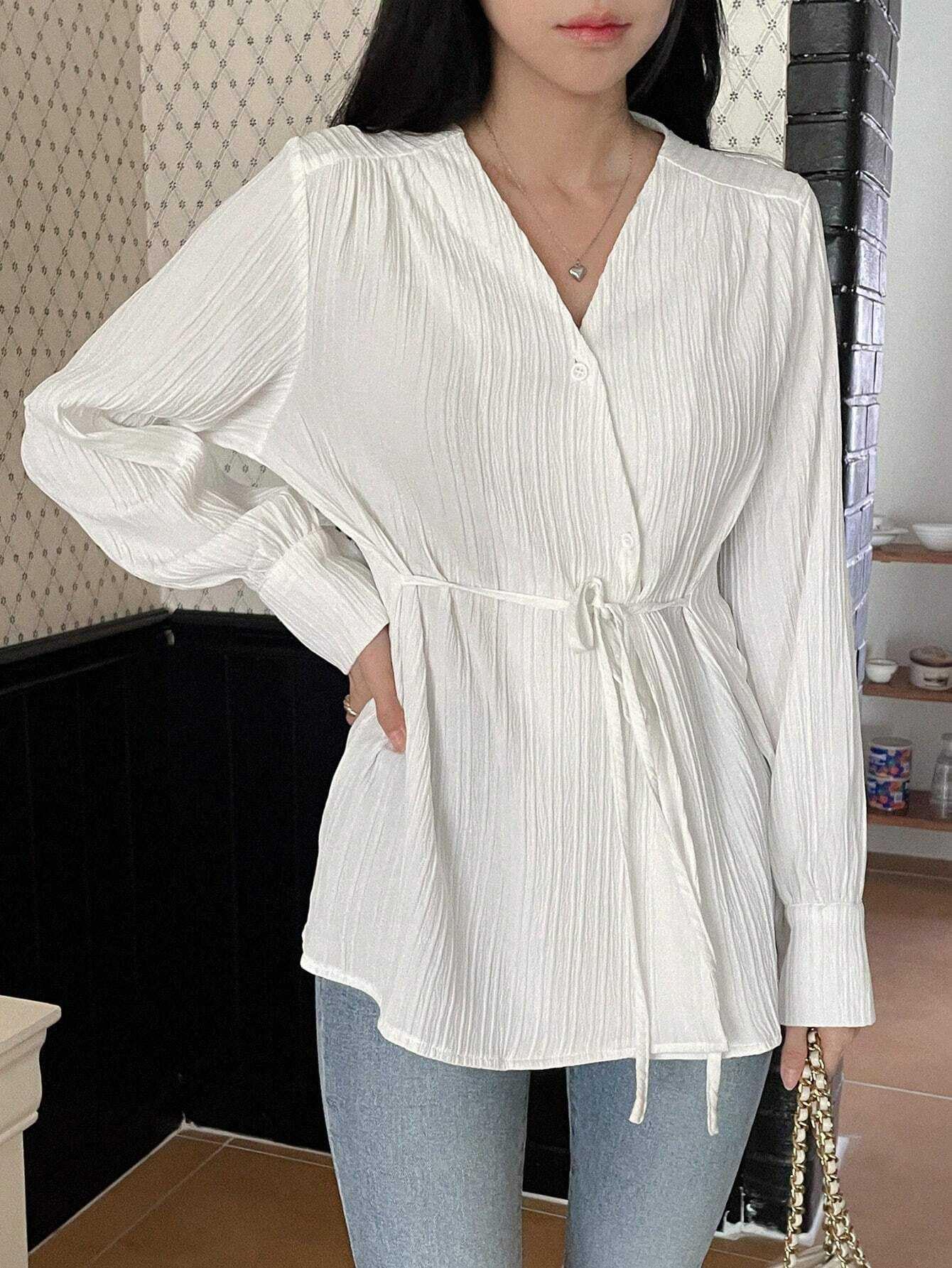 LERIYA FASHION Women's Solid Regular Fit Top (LF-W2052_White XL) - Image 4