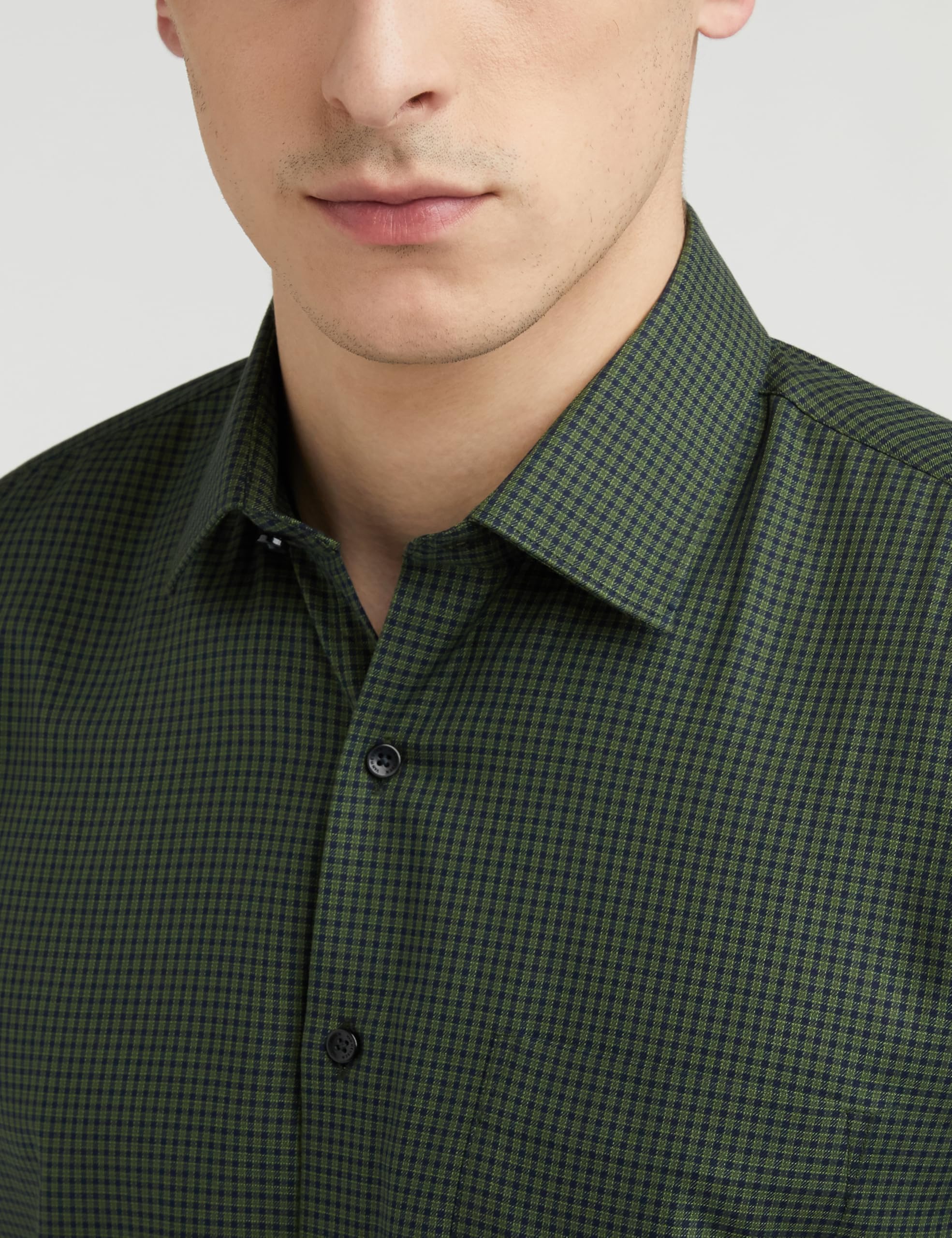 Van Heusen Cotton Men's Slim Fit Shirt (VHSFRSLBJ01503_Green 44) - Image 4