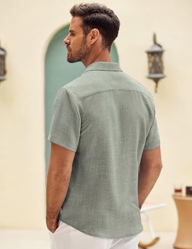 Lymio Regular Fit Shirt for Men|| Men Stylish Regular Fit Shirt (Resort-Slub) (in, Alpha, L, Pista) - Image 3