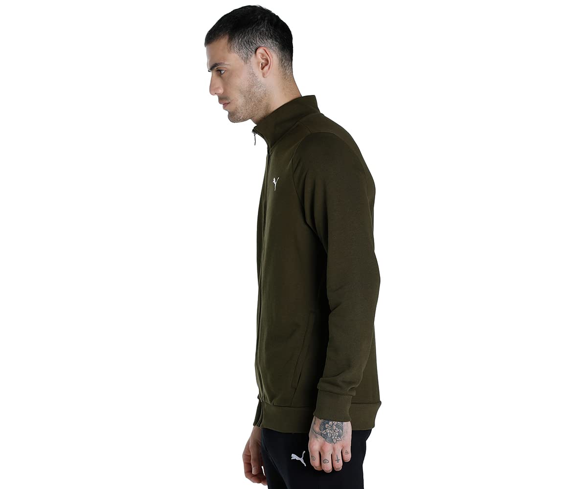 Puma Men's Cotton Standard Length A-Line Coat (84666662_Deep Olive_S) - Image 5
