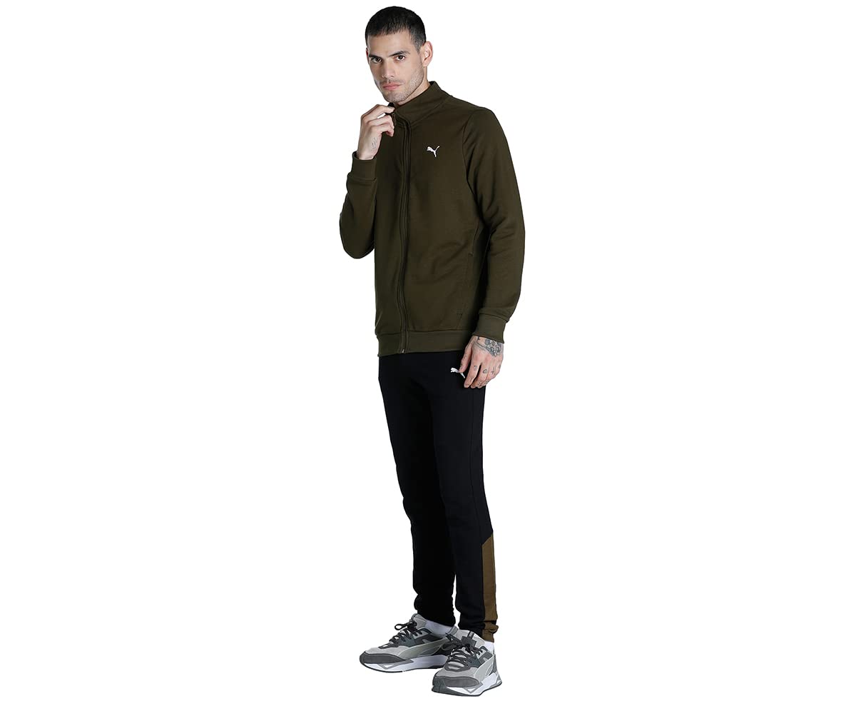 Puma Men's Cotton Standard Length A-Line Coat (84666662_Deep Olive_S) - Image 2