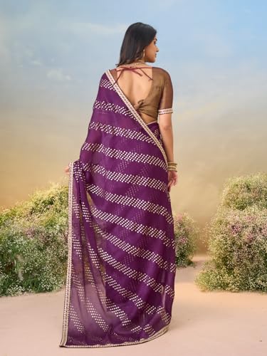 Laxmipati Anaya Wine Silk Saree with Geometric Prints - Image 4