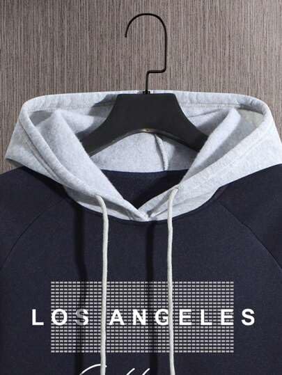 Trillion Men's Regular Fit Printed Polyester Blend Hoodie | Sweatshirt for Men (Navy:Grey, 2XL) - Image 4