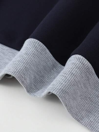 Trillion Men's Regular Fit Printed Polyester Blend Hoodie | Sweatshirt for Men (Navy:Grey, 2XL) - Image 3