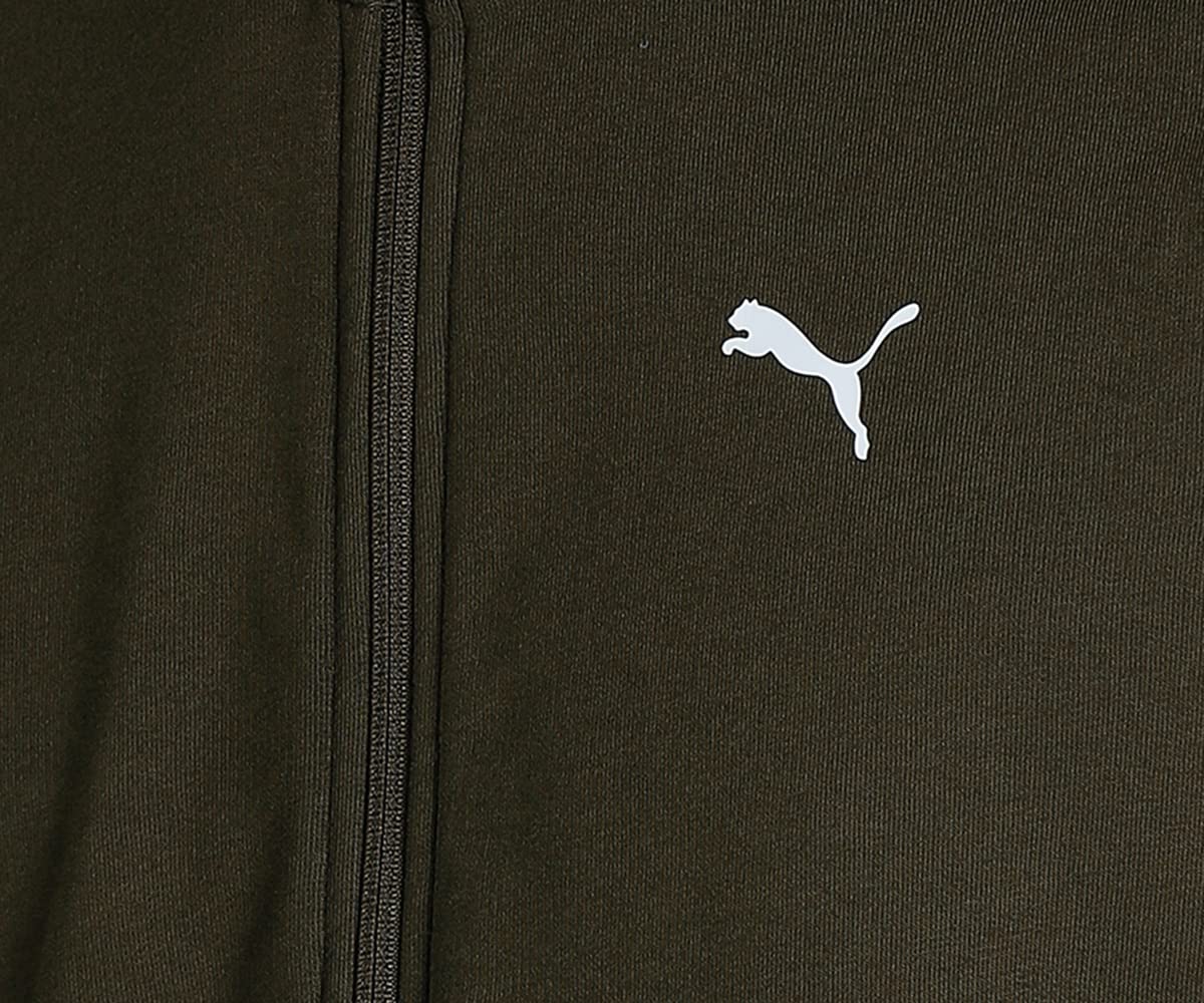 Puma Men's Cotton Standard Length A-Line Coat (84666662_Deep Olive_S) - Image 3