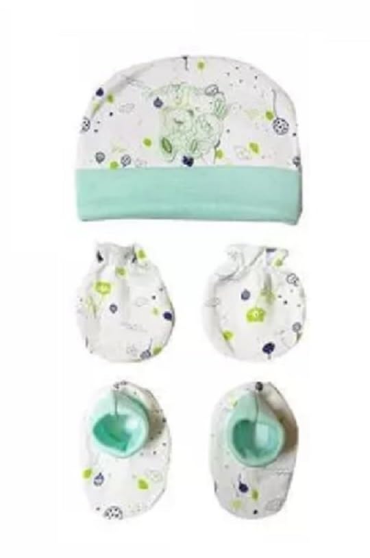 Wavva® Baby Boys Girls Multicolour Cap Booties Mittens and Baby Ankle Socks (0-6 Months) Quality Product Only. (1) - Image 4