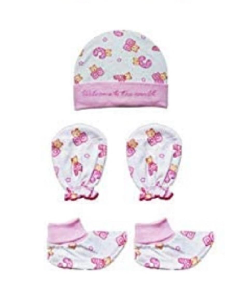 Wavva® Baby Boys Girls Multicolour Cap Booties Mittens and Baby Ankle Socks (0-6 Months) Quality Product Only. (1) - Image 6