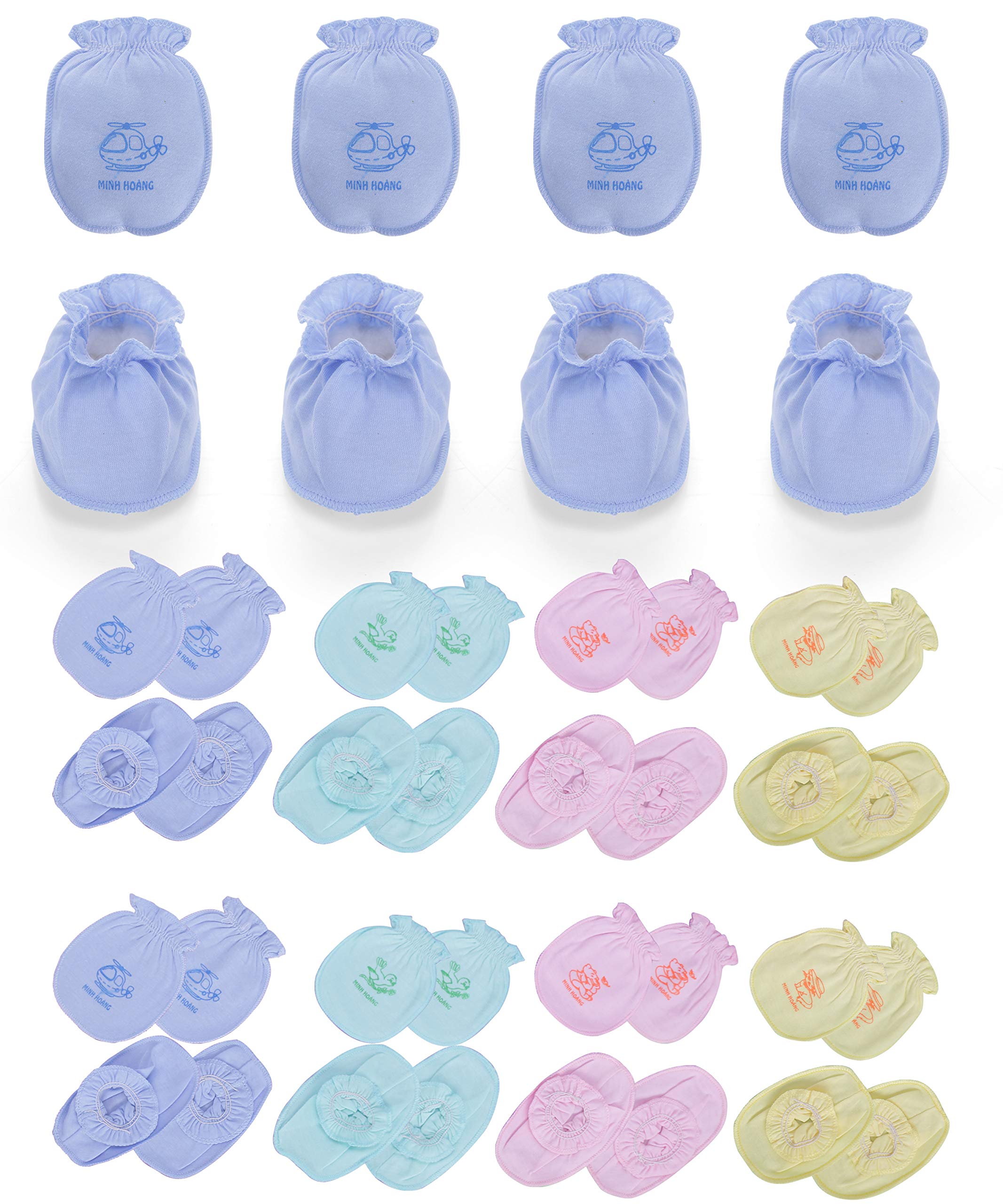 Pokory Mitten Set for Babies with One Cotton Cap and One Hand Glove Mitten Pack of 1 Set For baby Boys and baby Girls To Keep baby warm and Comfortable Suitable from New born to 2 years 0 to 24 months